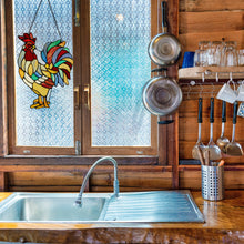 Load image into Gallery viewer, Stained Glass RoosterWindow Panel