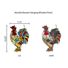 Load image into Gallery viewer, Stained Glass RoosterWindow Panel