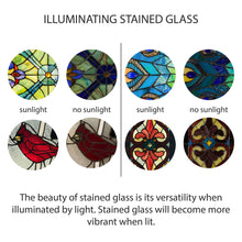 Load image into Gallery viewer, Bird Cage Stained Glass Window Panel