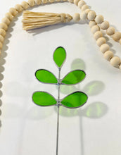 Load image into Gallery viewer, Stained Green Glass Sprig Stem