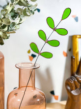 Load image into Gallery viewer, Stained Green Glass Sprig Stem