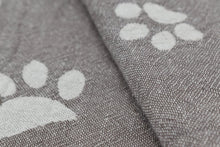 Load image into Gallery viewer, Turkish Bath Towel- Taupe Paw Print