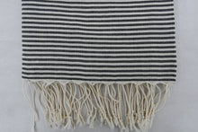 Load image into Gallery viewer, Turkish Bath Towel-Red, Dark Gray and Cream