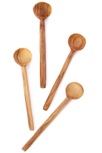 Olive Wood Sugar Spoons-Set of 4