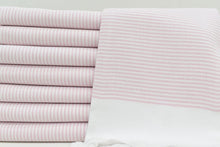 Load image into Gallery viewer, Turkish Hand Towel- Light Pink White Stripe
