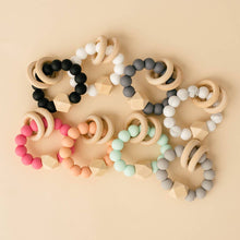 Load image into Gallery viewer, Silicone & Beechwood Hex Teether