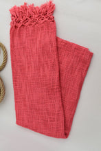 Load image into Gallery viewer, Turkish Throw Blanket- Deep Coral