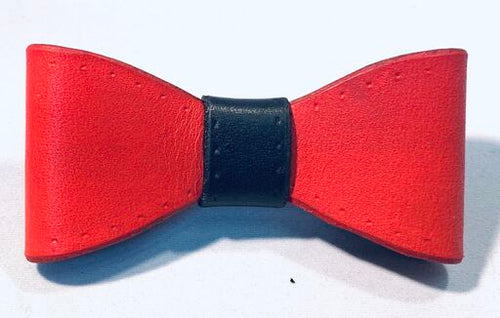 Red Snap-On Bow Tie - Black & White Interiors