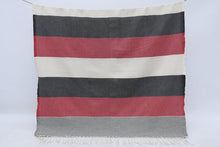 Load image into Gallery viewer, Turkish Bath Towel-Red, Dark Gray and Cream