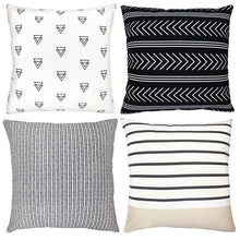 Load image into Gallery viewer, Denver Pillow Cover Set - Black &amp; White Interiors