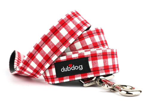 Red Check Dog Leash