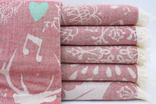 Load image into Gallery viewer, Turkish Bath Towel-Christmas Deer