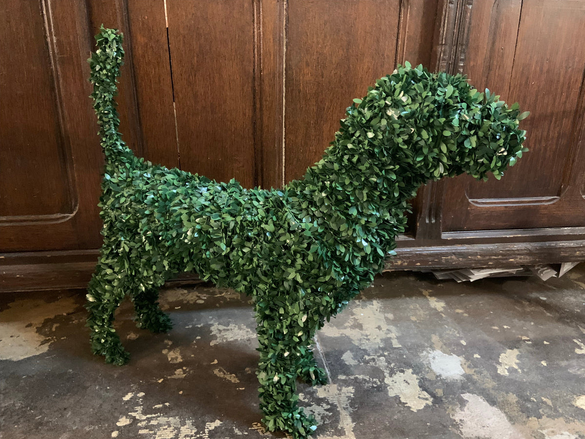 Artificial Dog Topiary 2 Black & White Interiors