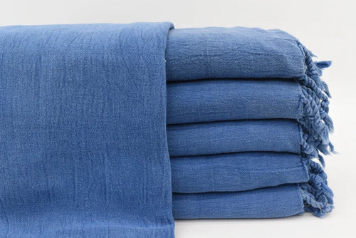 Turkish Bath Towel-Denim Blue