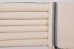 Turkish Hand Towel-Cream Black Stripe