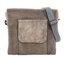 Load image into Gallery viewer, Recycled Military Tent Crossbody w/ Flap Pocket