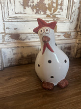 Load image into Gallery viewer, Stoneware Outdoor Corky Chicken - Black &amp; White Interiors