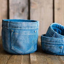 Load image into Gallery viewer, Blue Jean Cement Pot