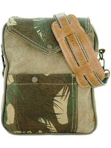 Recycled Military Tent Crossbody with Camoflouge