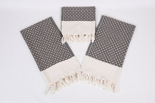 Load image into Gallery viewer, Turkish Hand Towel- Brown and cream Print
