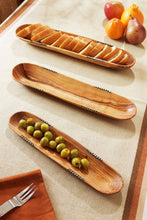 Load image into Gallery viewer, Wild Olive Wood Trays w/ Bone Inlay Set/3