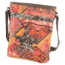 Load image into Gallery viewer, Pink And Orange With Fur Crossbody