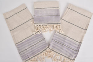 Turkish Hand Towel- Purple Linen Stripe