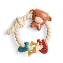 Load image into Gallery viewer, Cow Silicone Teether Rattler