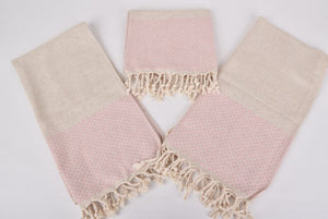 Turkish Hand Towel-Pink Linen Print