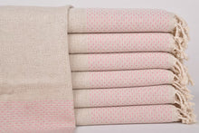 Load image into Gallery viewer, Turkish Hand Towel-Pink Linen Print