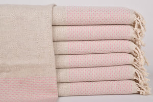 Turkish Hand Towel-Pink Linen Print