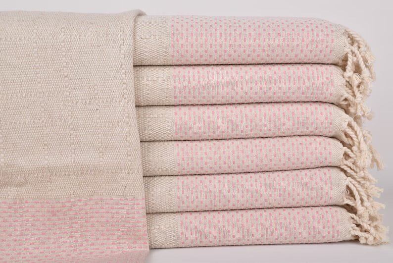Turkish Hand Towel-Pink Linen Print