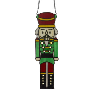 Nutcracker Stained Glass Window Panel