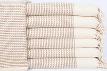 Load image into Gallery viewer, Turkish Hand Towel-Brown Cream Print