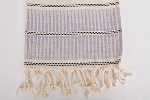 Turkish Hand Towel- Purple Linen Stripe