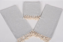 Load image into Gallery viewer, Turkish Hand Towel-Light Gray Chevron
