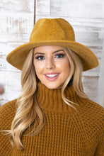 Load image into Gallery viewer, Enchanted | Chenille Ridged Fedora with Chain-link Trim - Black &amp; White Interiors