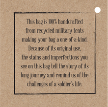 Load image into Gallery viewer, Recycled Military Tent Crossbody-Medium