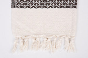 Turkish Hand Towel- Brown and cream Print