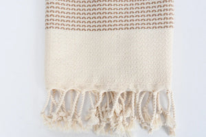 Turkish Hand Towel-Brown Cream Print