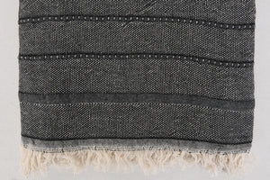 Turkish Bath Towel-Black Stripe