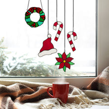 Load image into Gallery viewer, Mini Stained Glass Christmas Ornaments