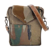 Load image into Gallery viewer, Recycled Military Tent Crossbody with Camoflouge