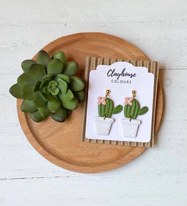 Snake Plant in Terracotta Pot Earrings