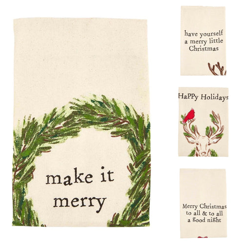 Flour Sack Christmas Tea Towels