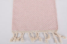 Load image into Gallery viewer, Turkish Hand Towel-Pink Linen Print