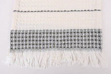 Load image into Gallery viewer, Turkish Hand Towel-Cream Dark Green Stripe