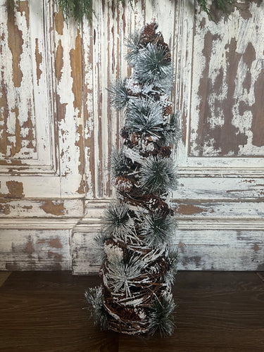 Snowy Rattan Twig Tree