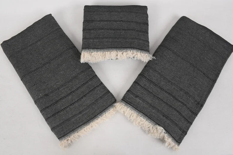 Turkish Bath Towel-Black Stripe