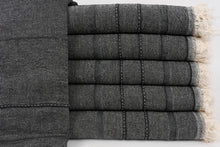 Load image into Gallery viewer, Turkish Bath Towel-Black Stripe
